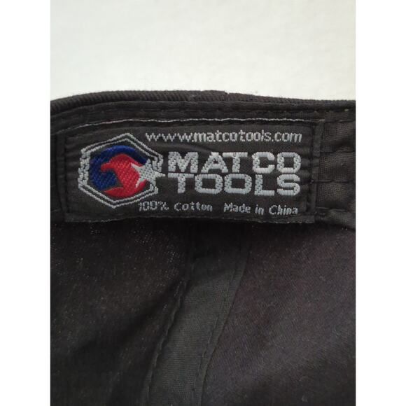 MATCO TOOLS Black White Red Blue Embroidered Logo Adjustable Back Baseball Cap - Picture 3 of 4